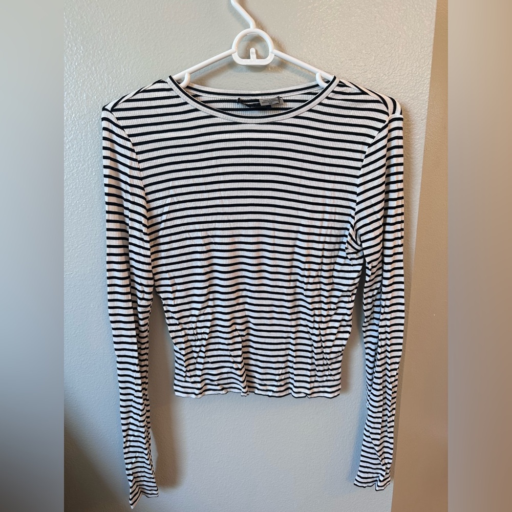 Alice Olívia STRIPED CREW NECK TOP